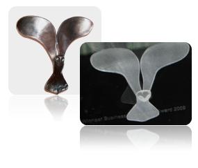 Vanaf 2009 is deze uil in 3D ingescand en geholograveerd in glas.
